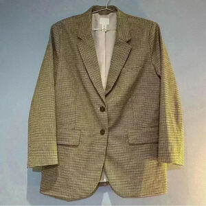 H&M Black and White Checkered Blazer